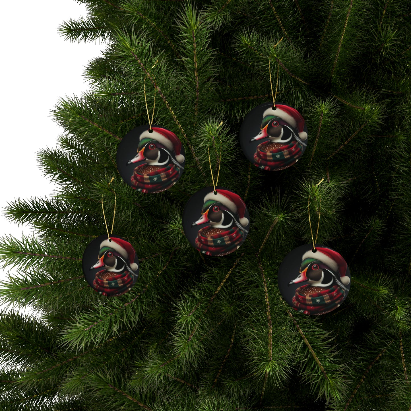 Christmas Wood Duck Ornaments