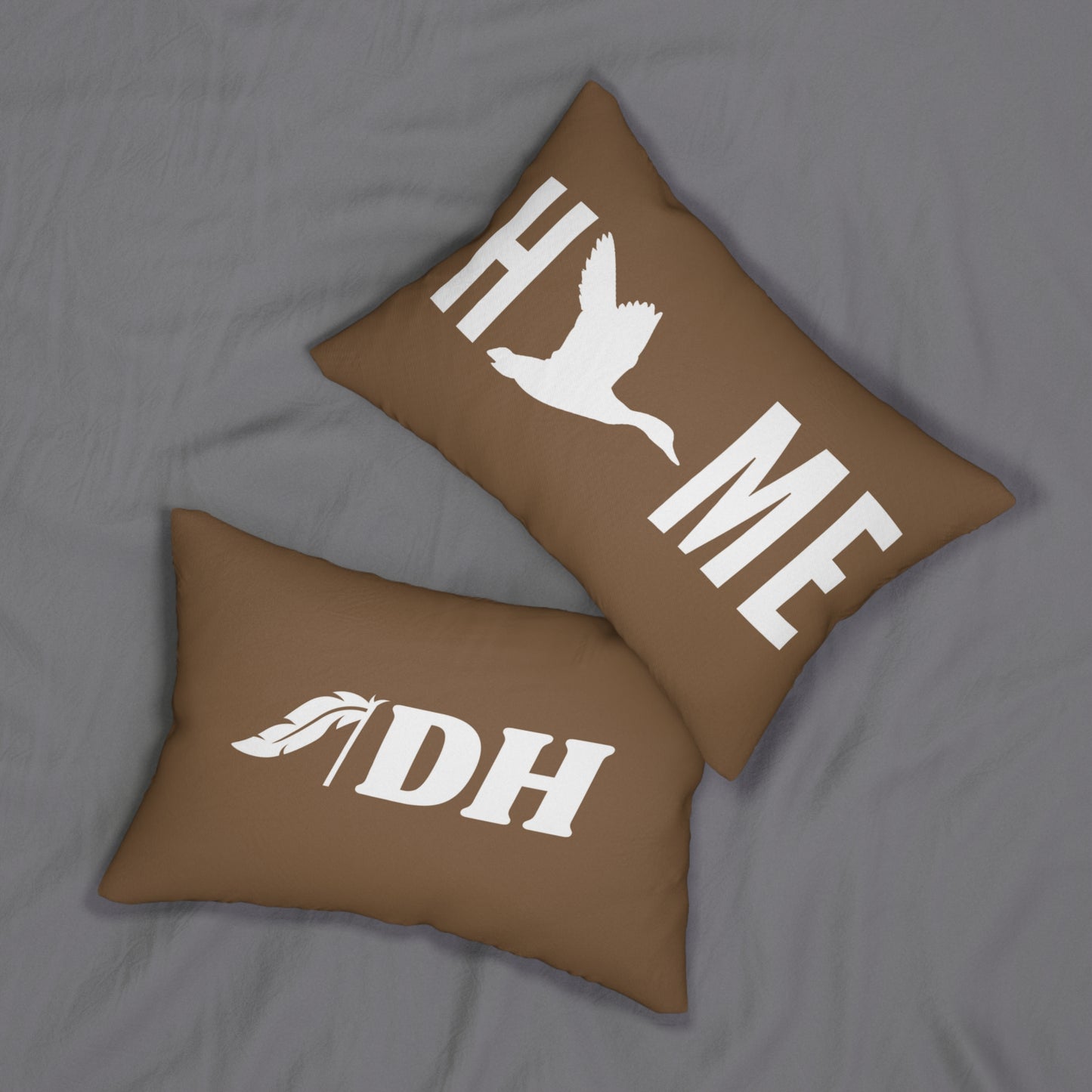 HOME Pillow in Rust/White (20x14")