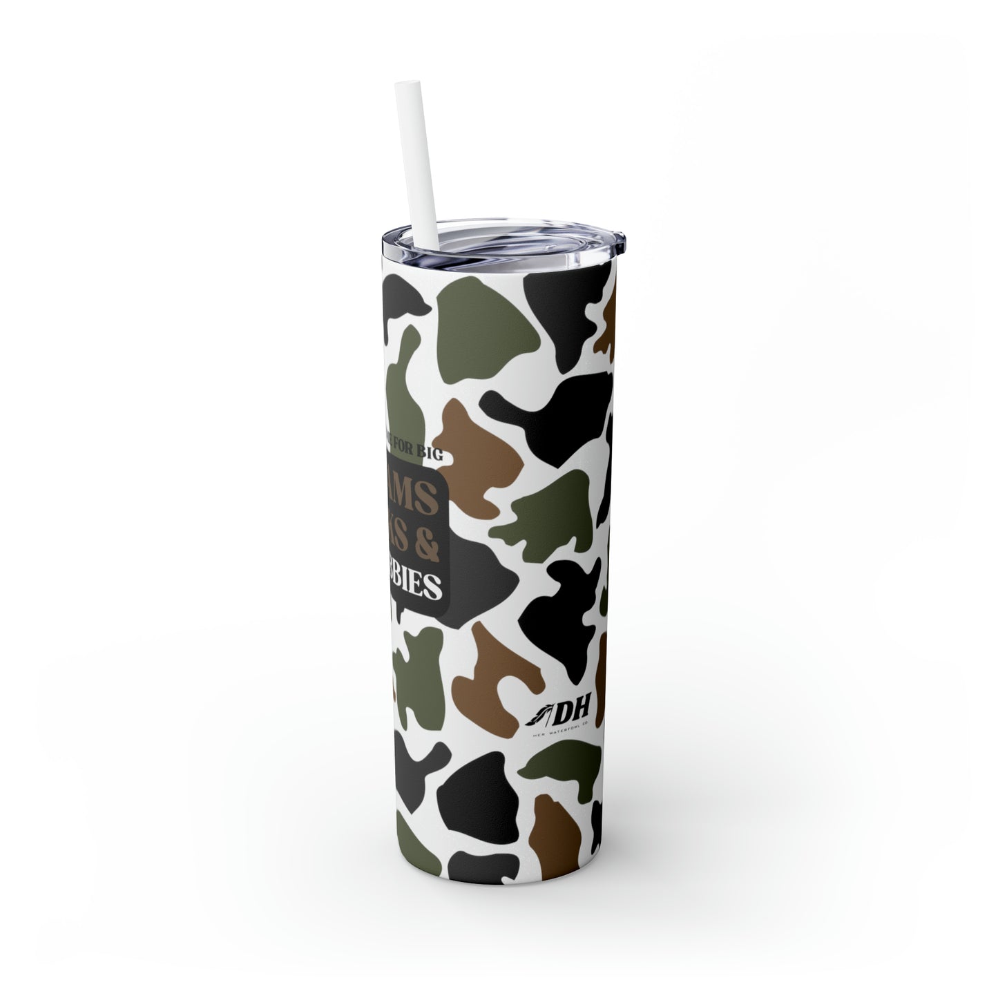 Dreams, Ducks & Lil' Debbies Skinny Tumbler with Straw (Light Colors)
