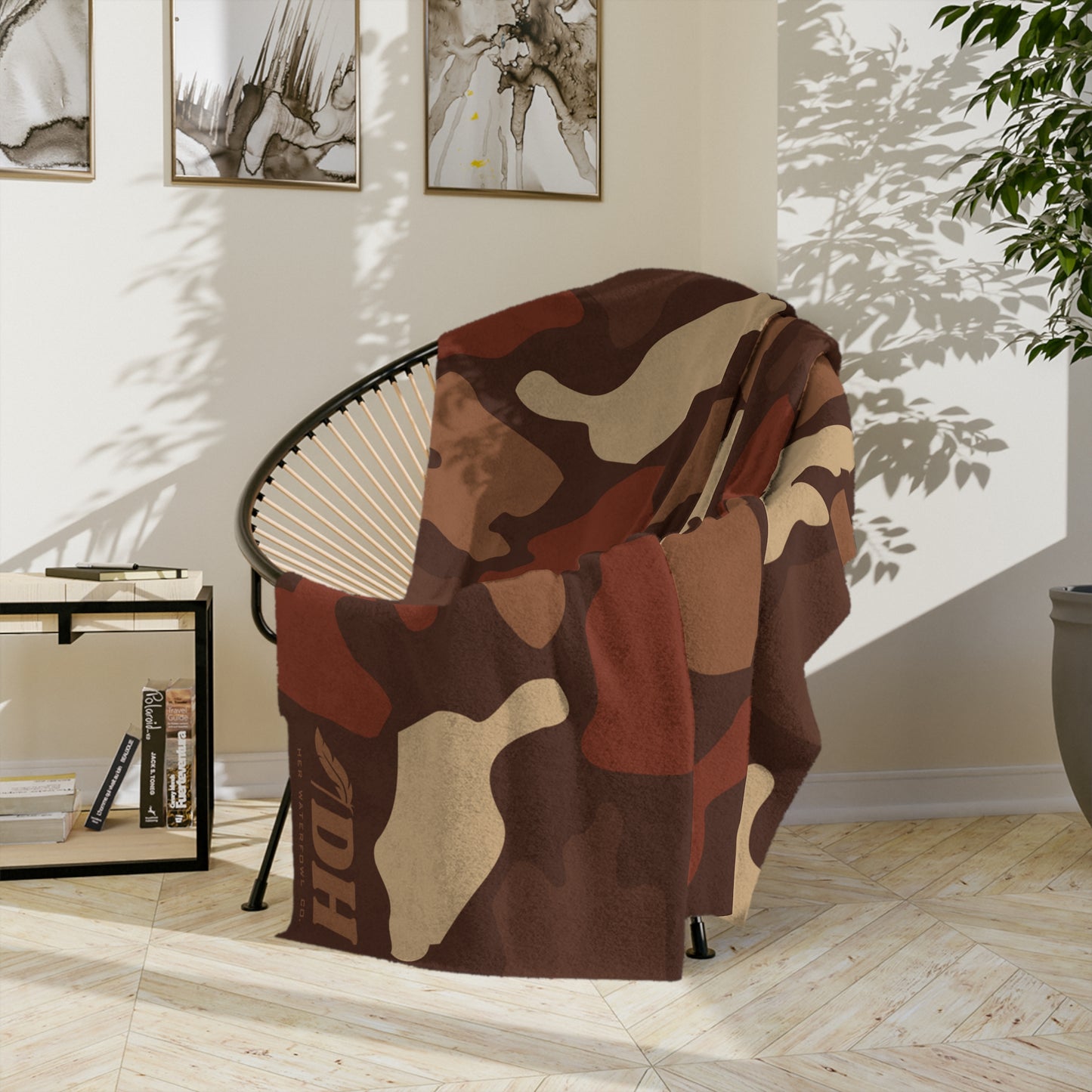 Old School Camo Fleece Blanket in Autumn 80"x60"