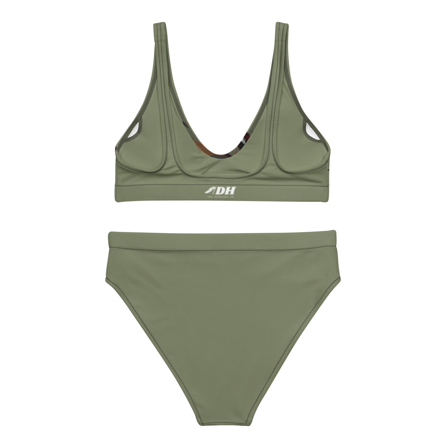 DH Camo Feather Bikini Set in Light Olive