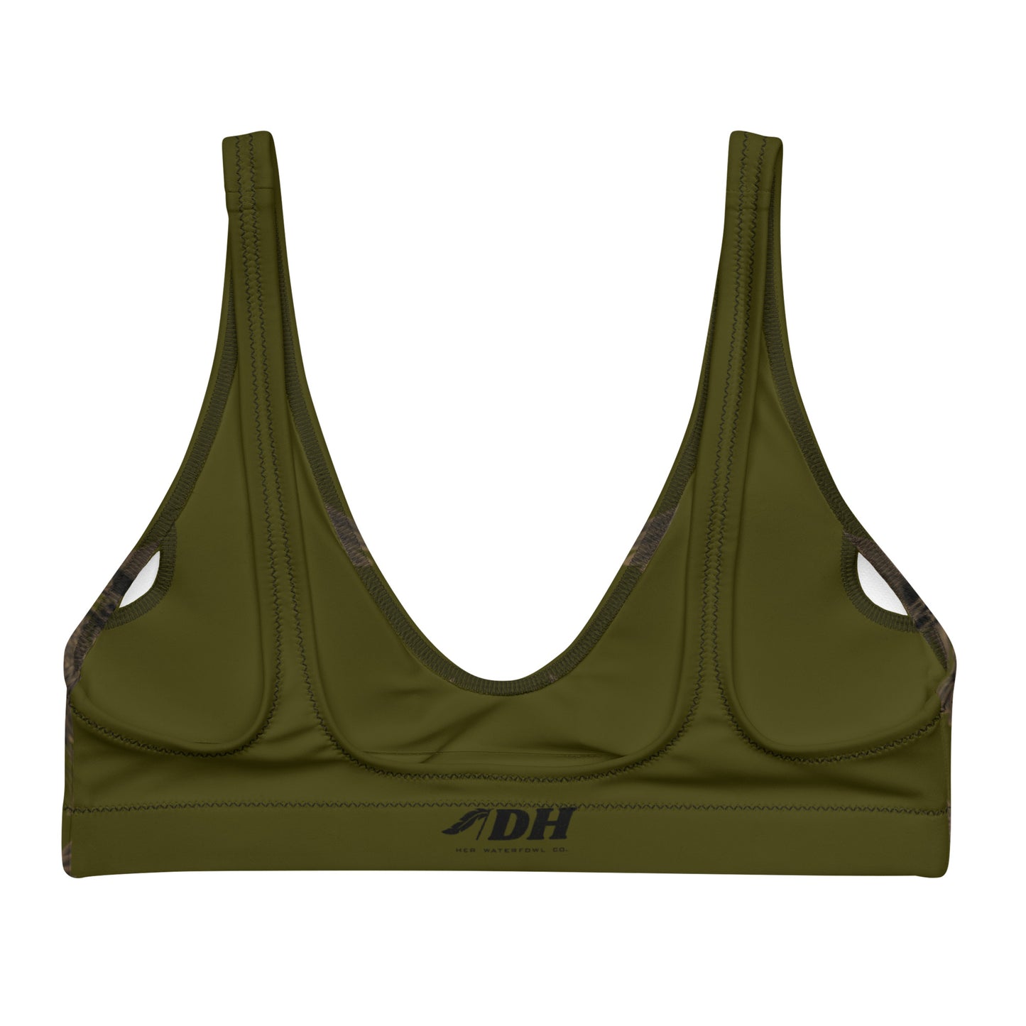 DH Pintail & Wood Duck Bikini Top in Olive