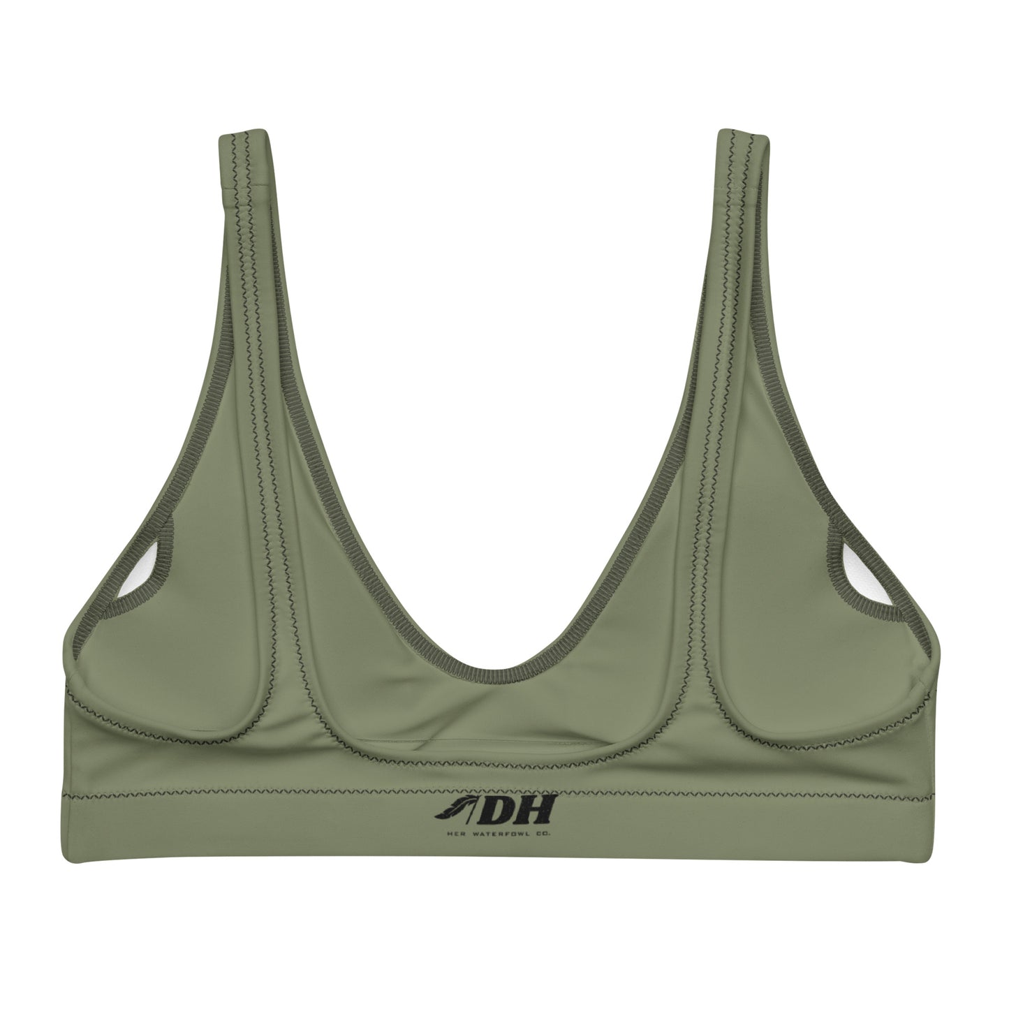 DH Lil' Debbie Bikini Top in Light Olive/Black