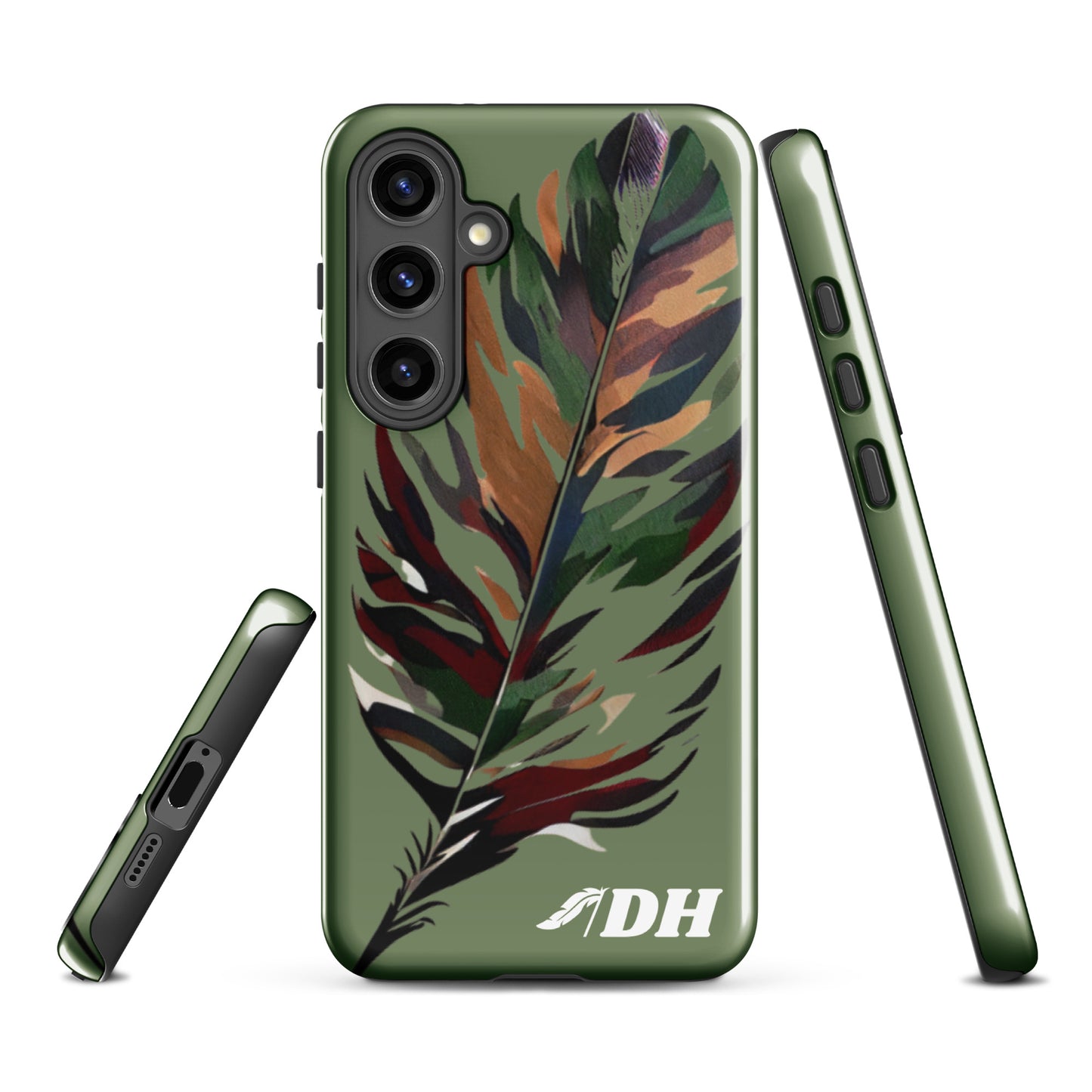 DH CAMO FEATHER Tough Case for Samsung® in Light Olive