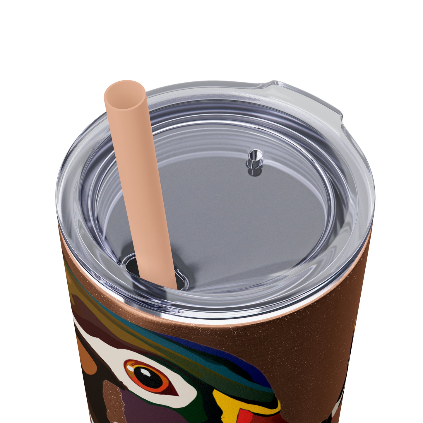 Woodie Drake & Hen Skinny Tumbler with Straw (Multiple Colors)