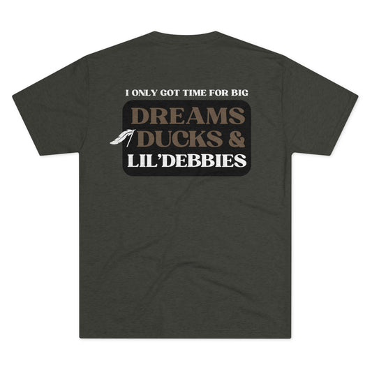 Dreams, Ducks & Lil' Debbies Tee (BACK DESIGN SHOWN / Multiple Colors)