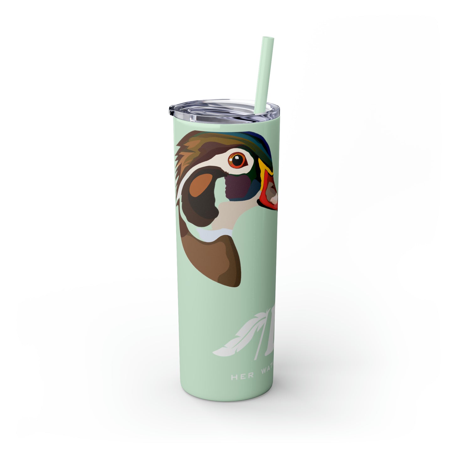 Woodie Drake & Hen Skinny Tumbler with Straw (Multiple Colors)