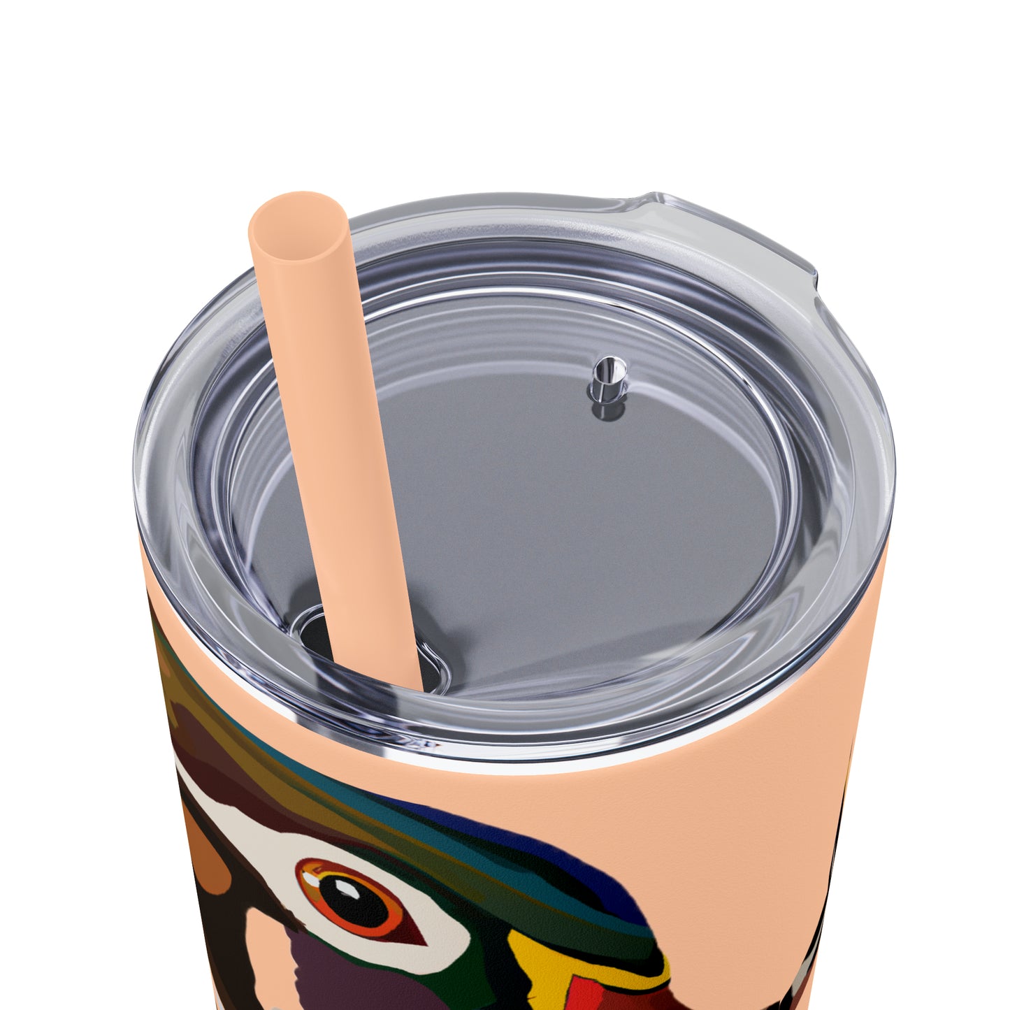Woodie Drake & Hen Skinny Tumbler with Straw (Multiple Colors)