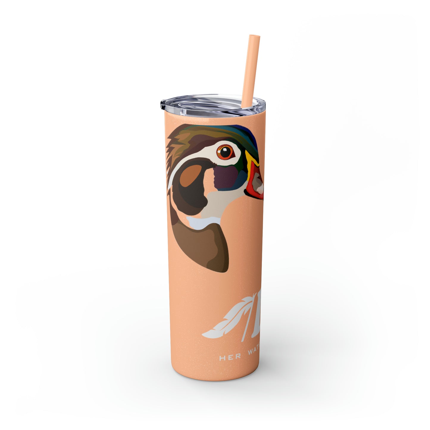 Woodie Drake & Hen Skinny Tumbler with Straw (Multiple Colors)