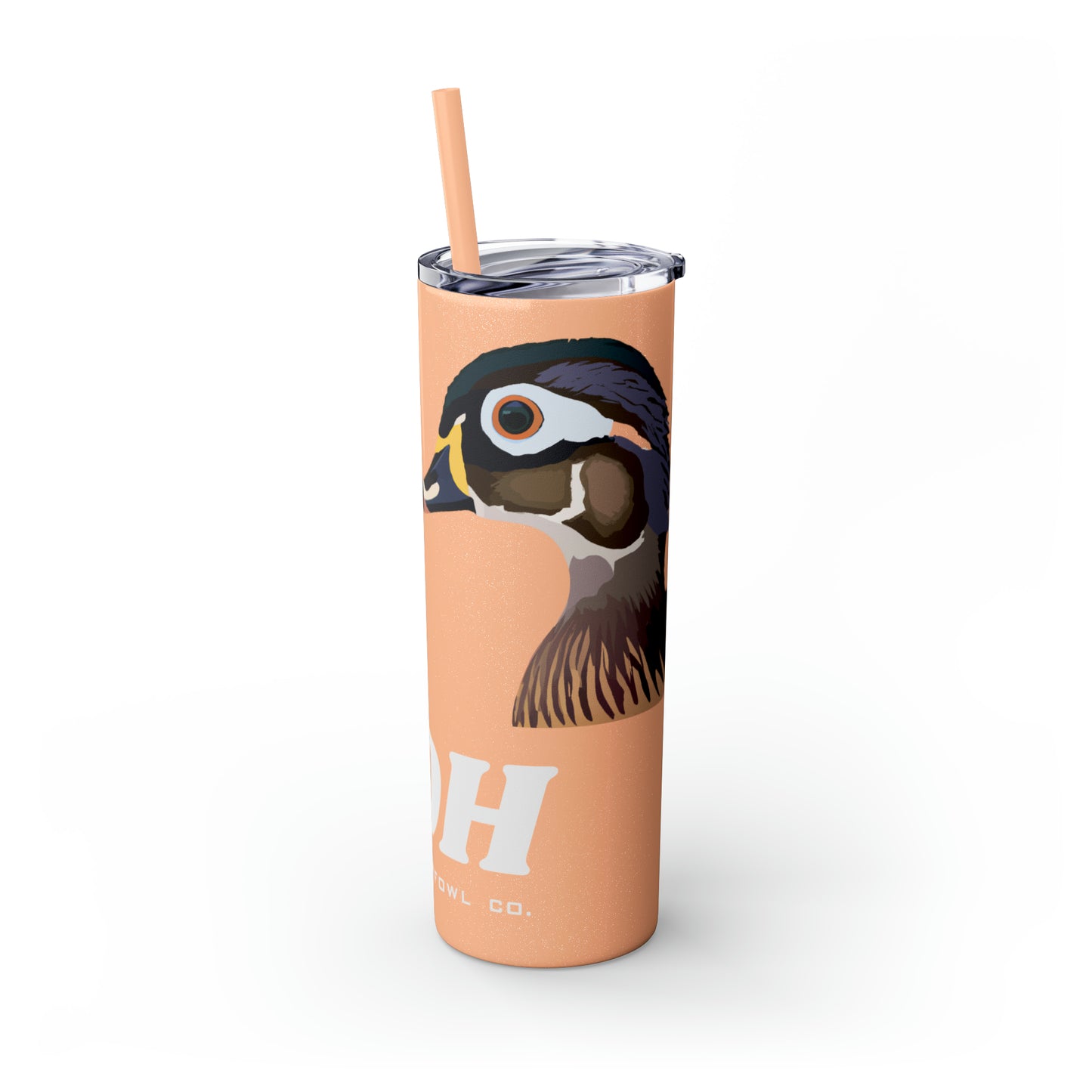 Woodie Drake & Hen Skinny Tumbler with Straw (Multiple Colors)