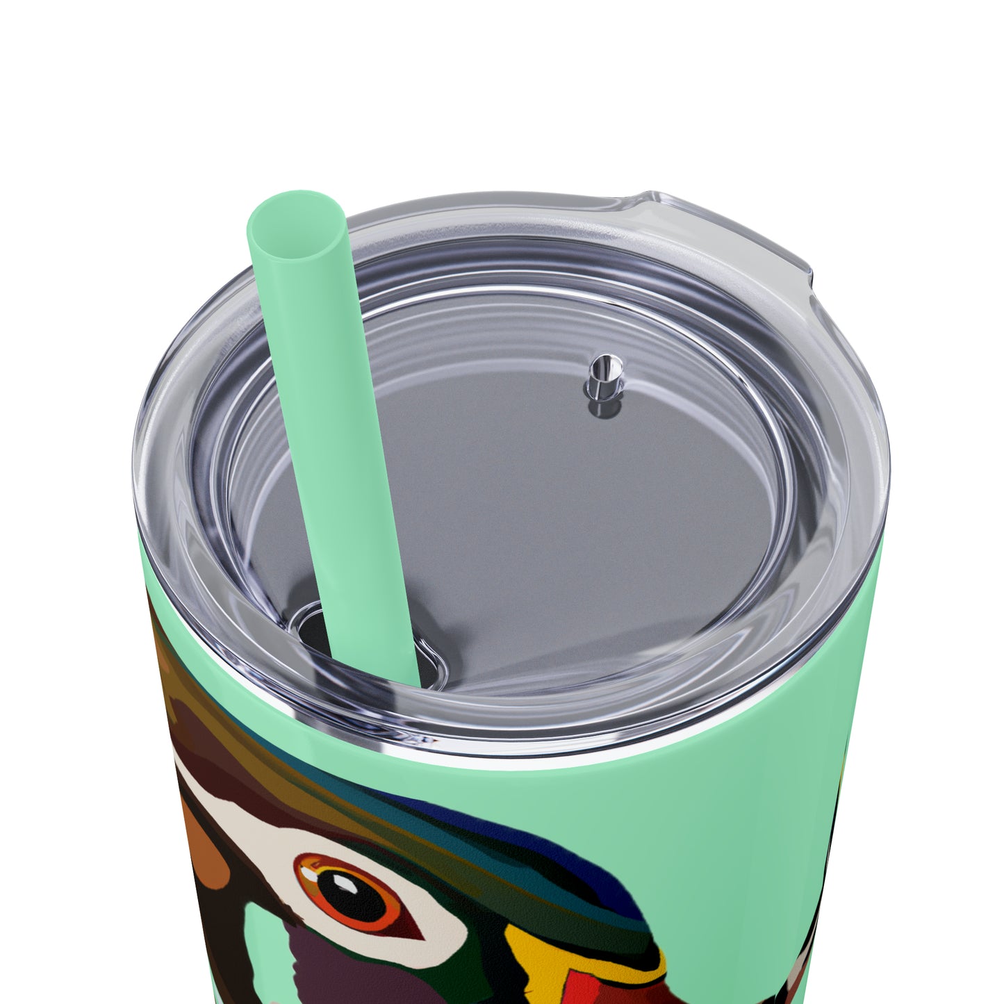 Woodie Drake & Hen Skinny Tumbler with Straw (Multiple Colors)
