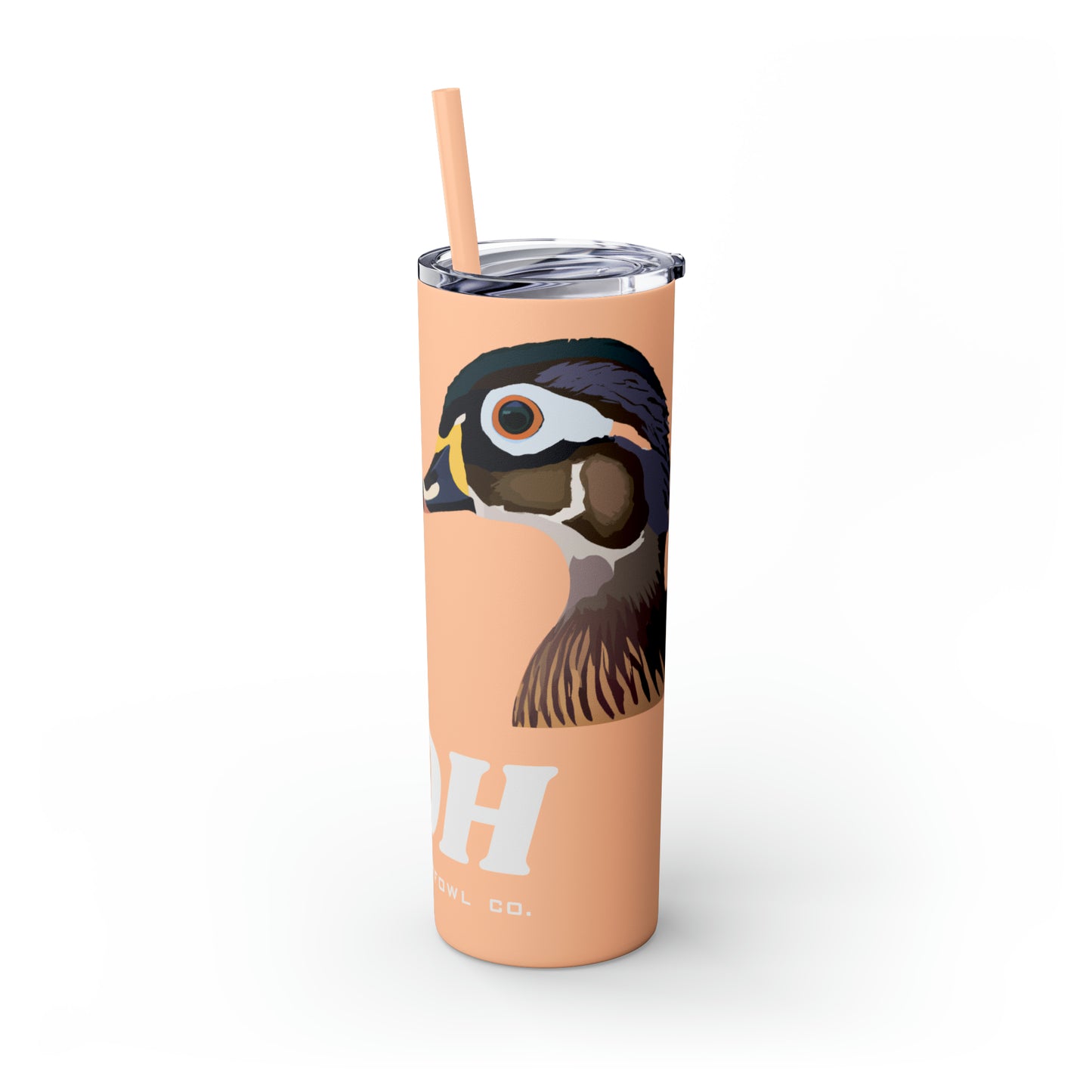 Woodie Drake & Hen Skinny Tumbler with Straw (Multiple Colors)
