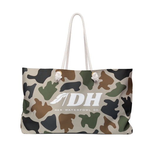 OLD SCHOOL DH Weekender Bag (White DH/Tan Background)