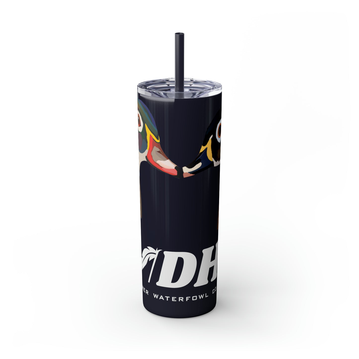 Woodie Drake & Hen Skinny Tumbler with Straw (Multiple Colors)