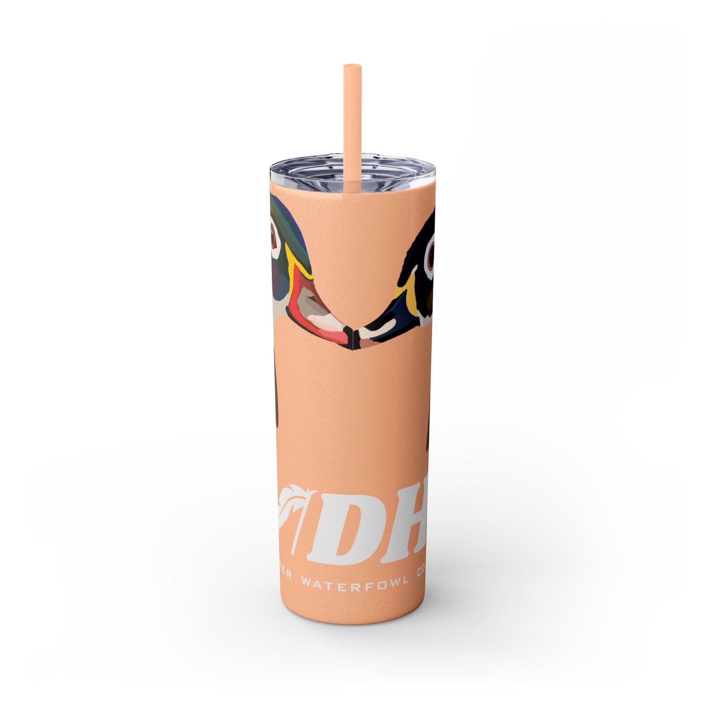 Woodie Drake & Hen Skinny Tumbler with Straw (Multiple Colors)