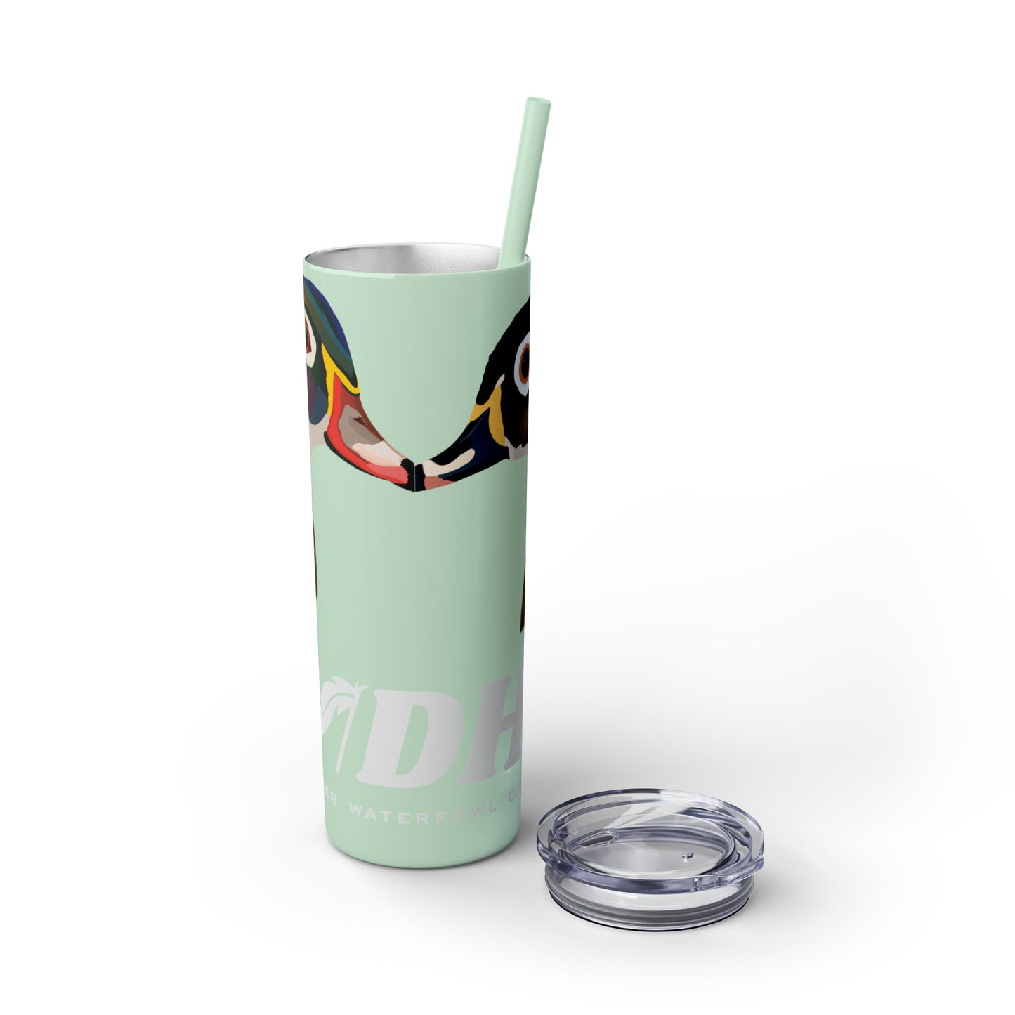 Woodie Drake & Hen Skinny Tumbler with Straw (Multiple Colors)