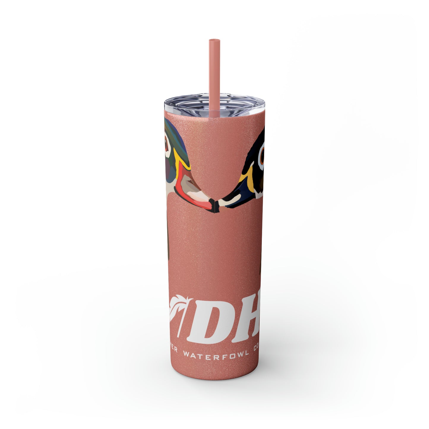 Woodie Drake & Hen Skinny Tumbler with Straw (Multiple Colors)