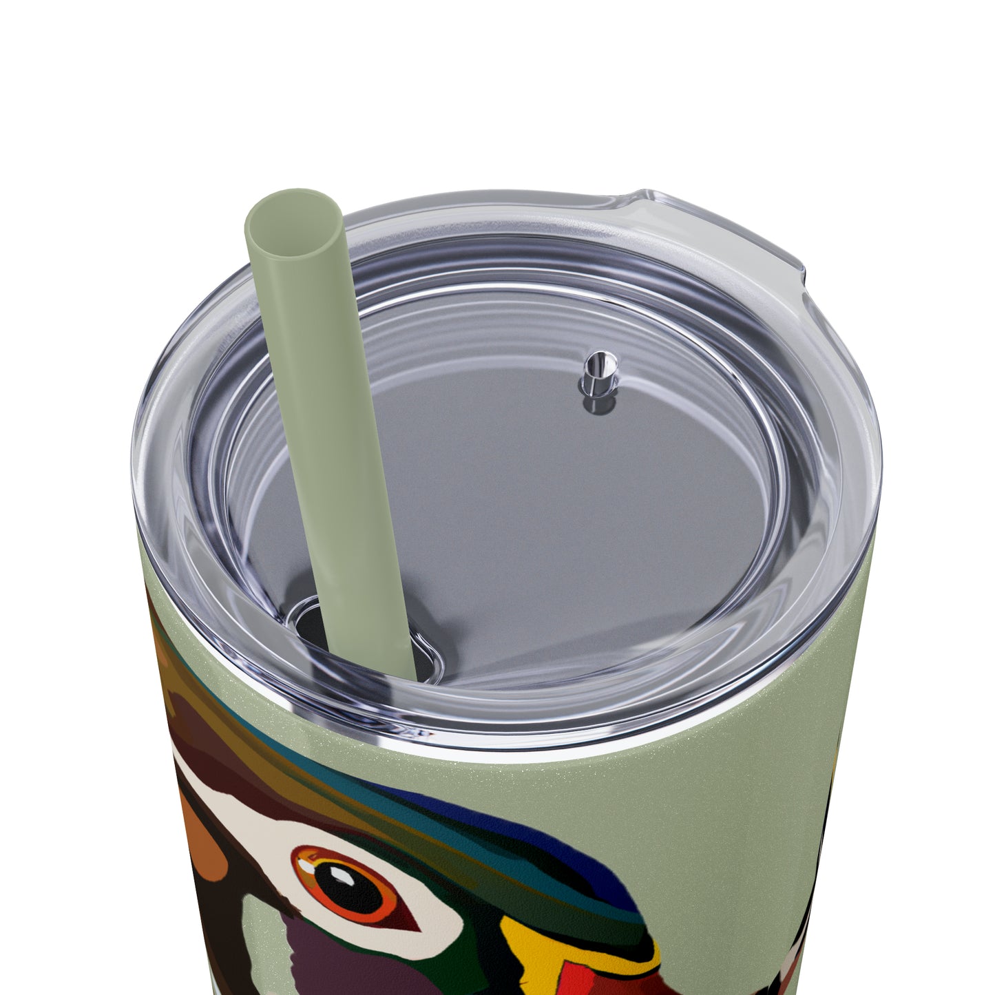 Woodie Drake & Hen Skinny Tumbler with Straw (Multiple Colors)