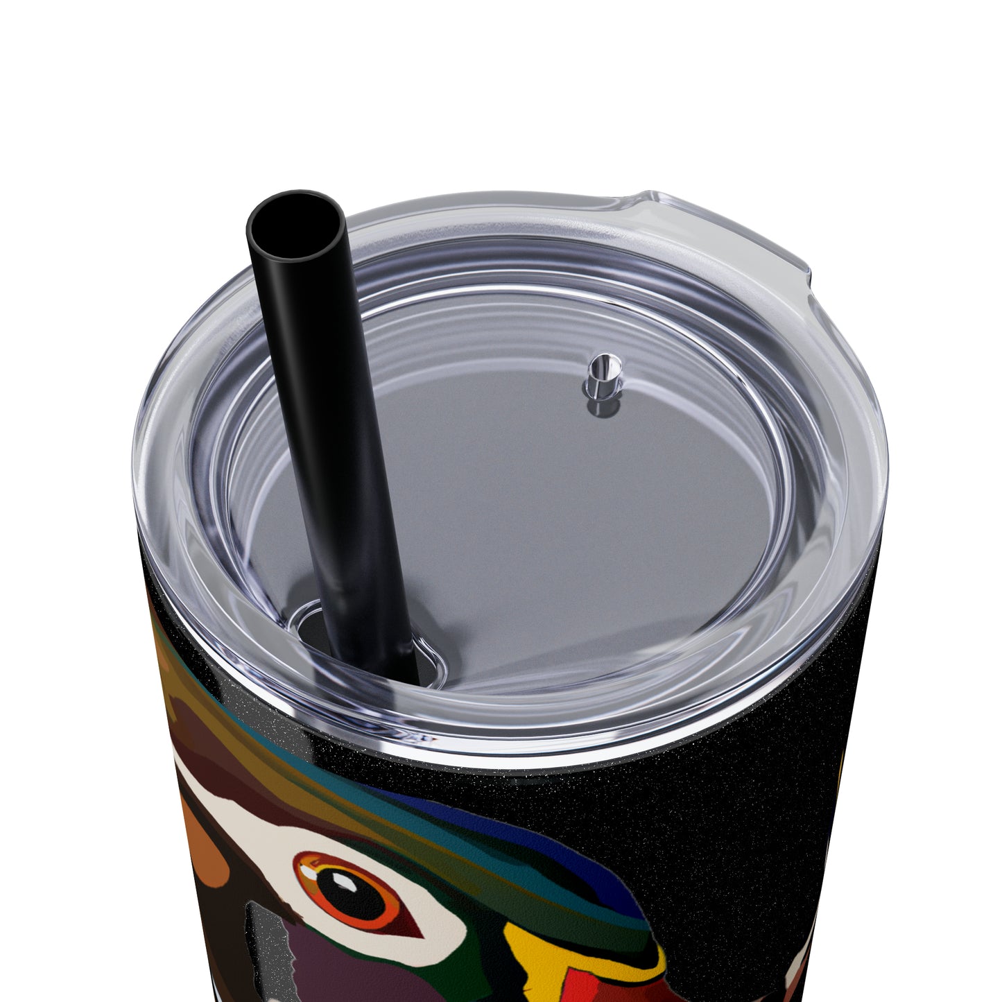 Woodie Drake & Hen Skinny Tumbler with Straw (Multiple Colors)