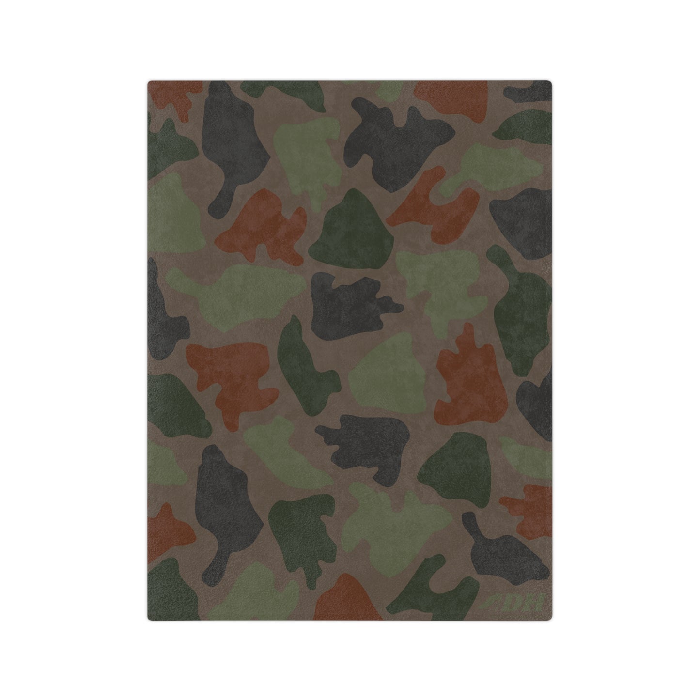 Old School Camo Fleece Blanket in Spruce 80"x60"