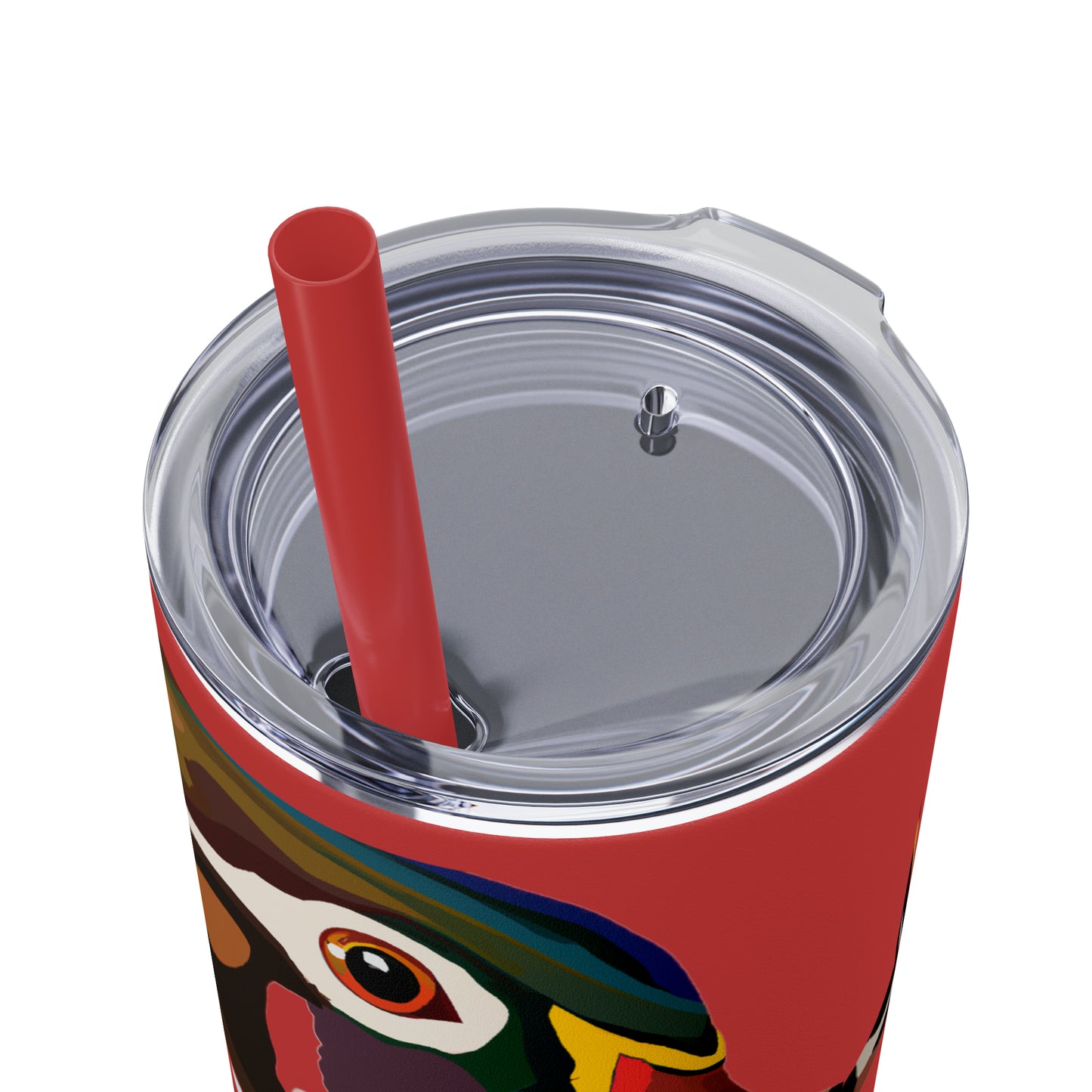 Woodie Drake & Hen Skinny Tumbler with Straw (Multiple Colors)