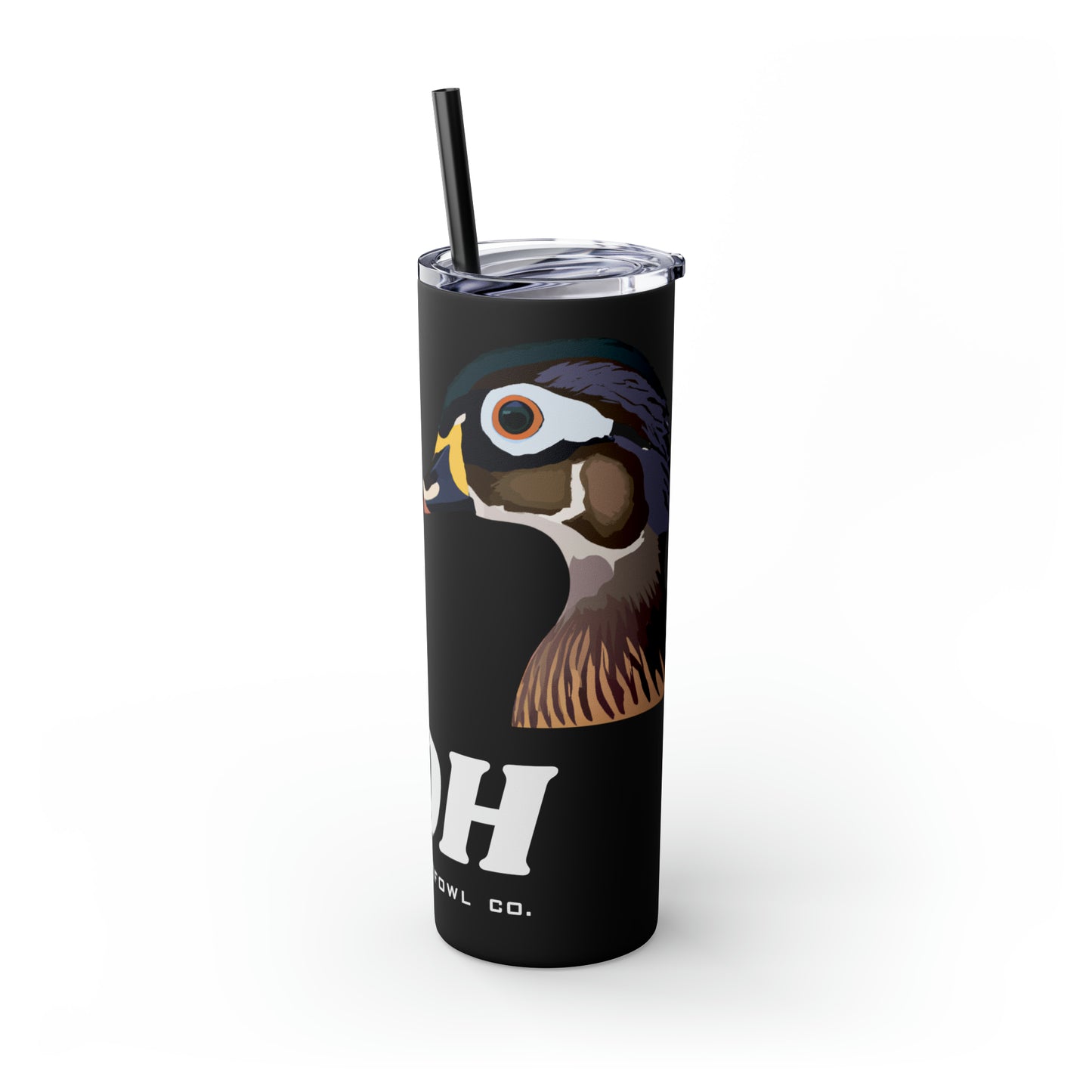 Woodie Drake & Hen Skinny Tumbler with Straw (Multiple Colors)