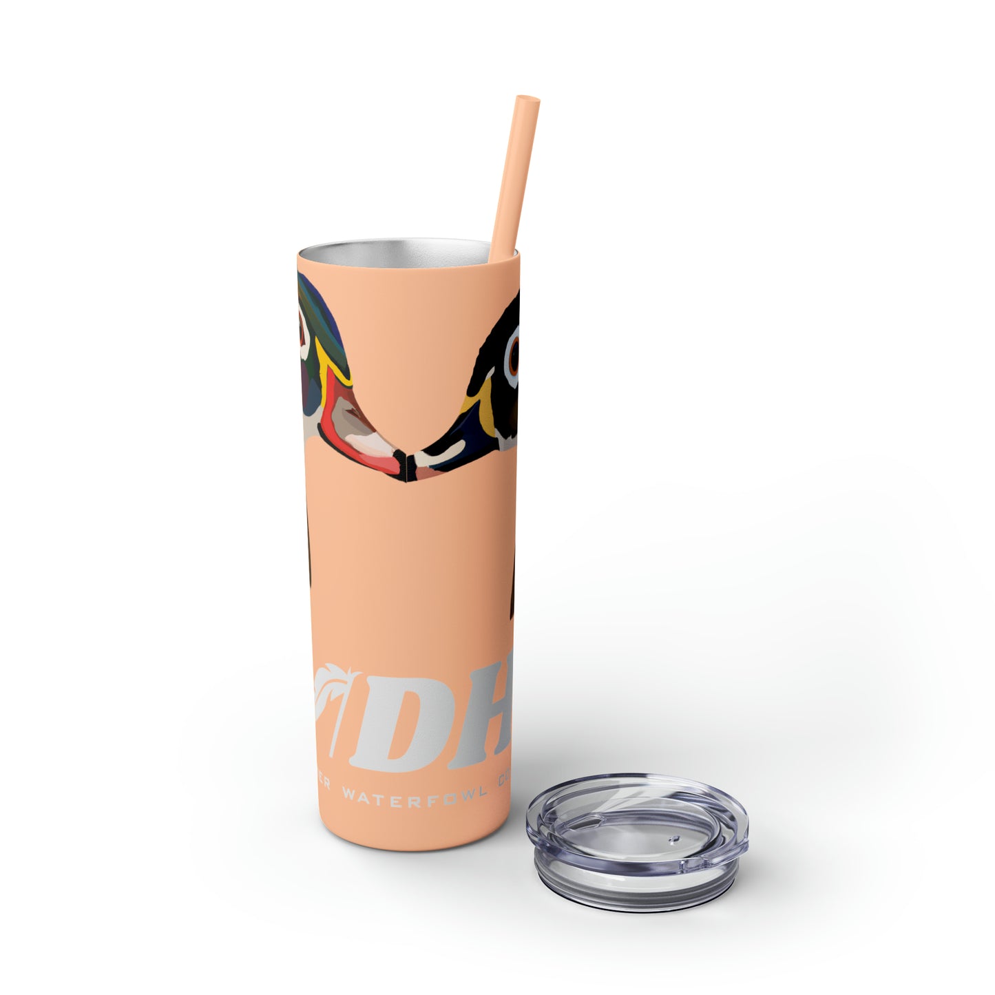 Woodie Drake & Hen Skinny Tumbler with Straw (Multiple Colors)