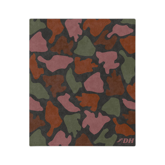 Old School Camo Fleece Blanket in Stream 60"x50"