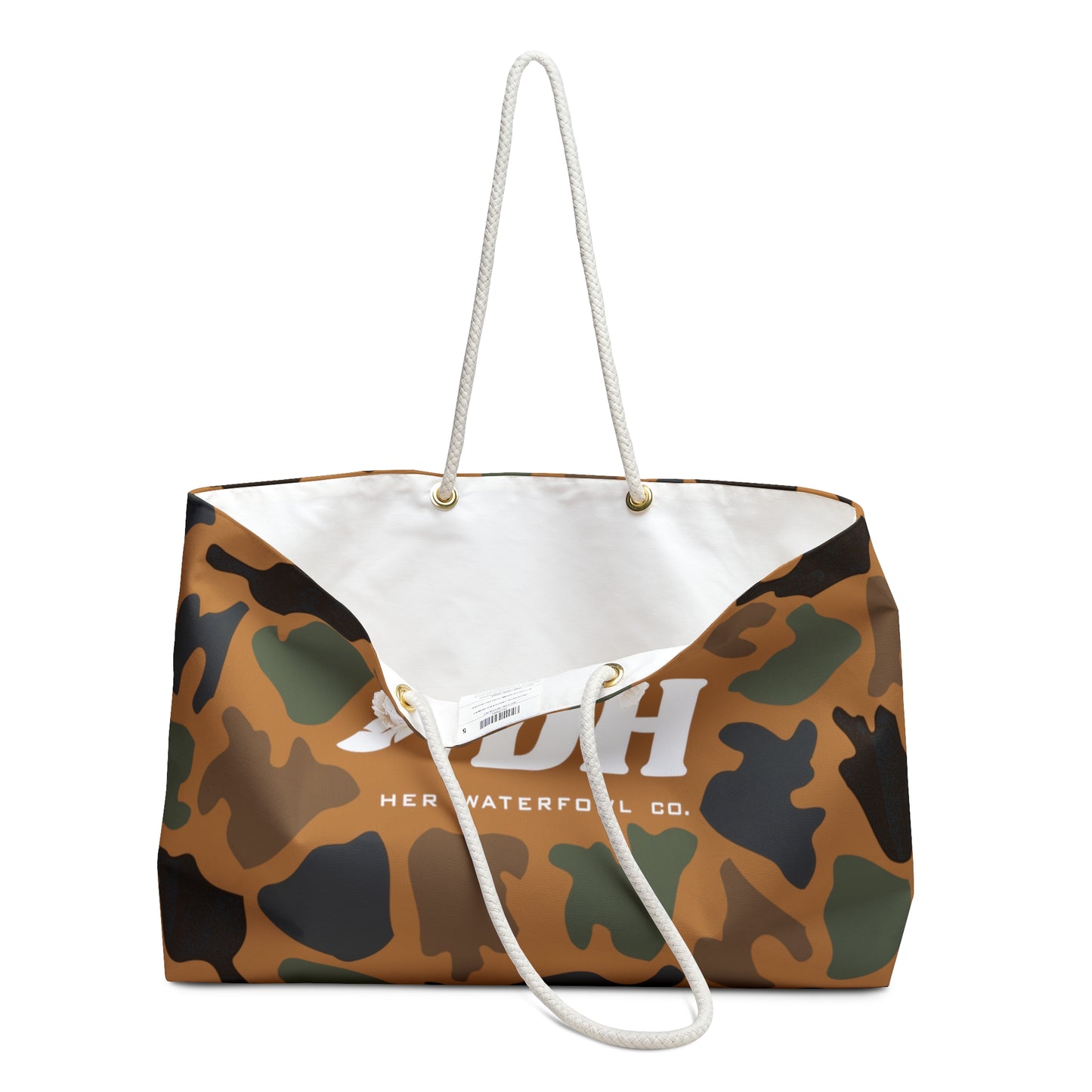 OLD SCHOOL DH Weekender Bag (White DH/Light Brown Background)
