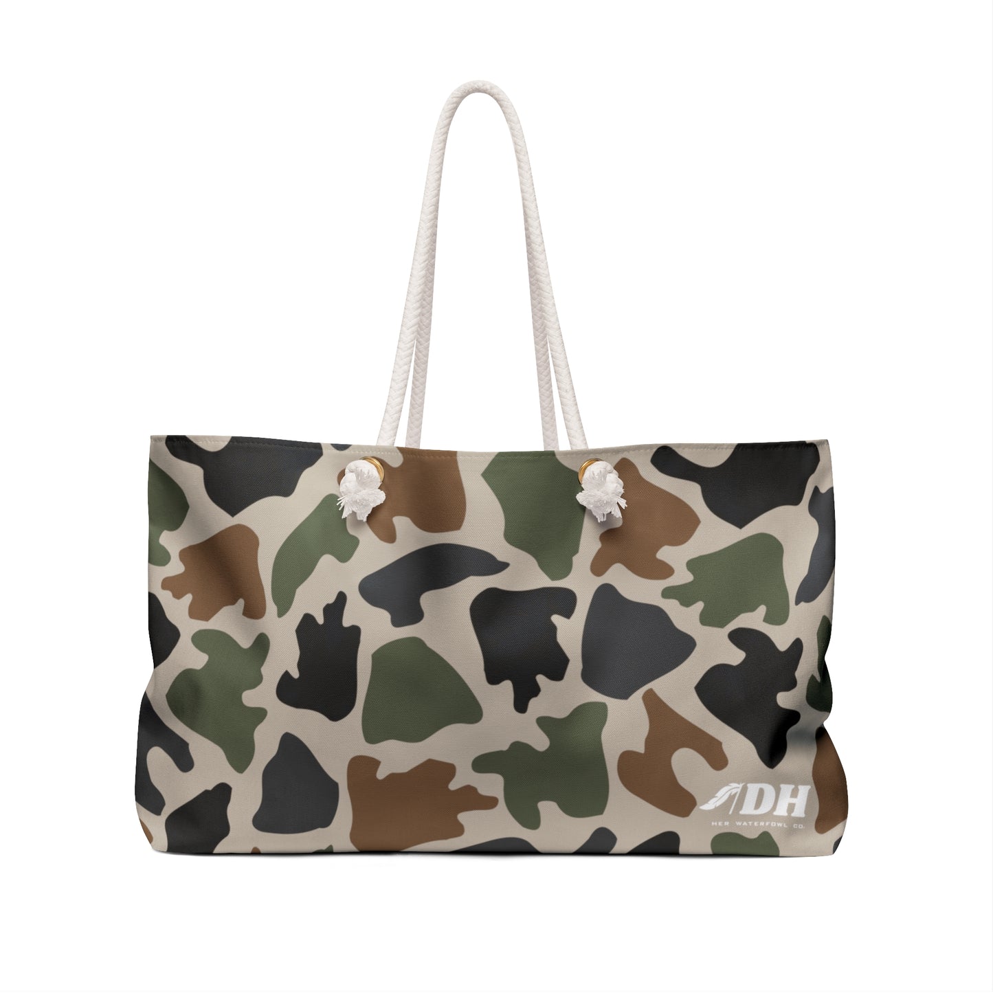 OLD SCHOOL DH Weekender Bag (White DH/Tan Background)