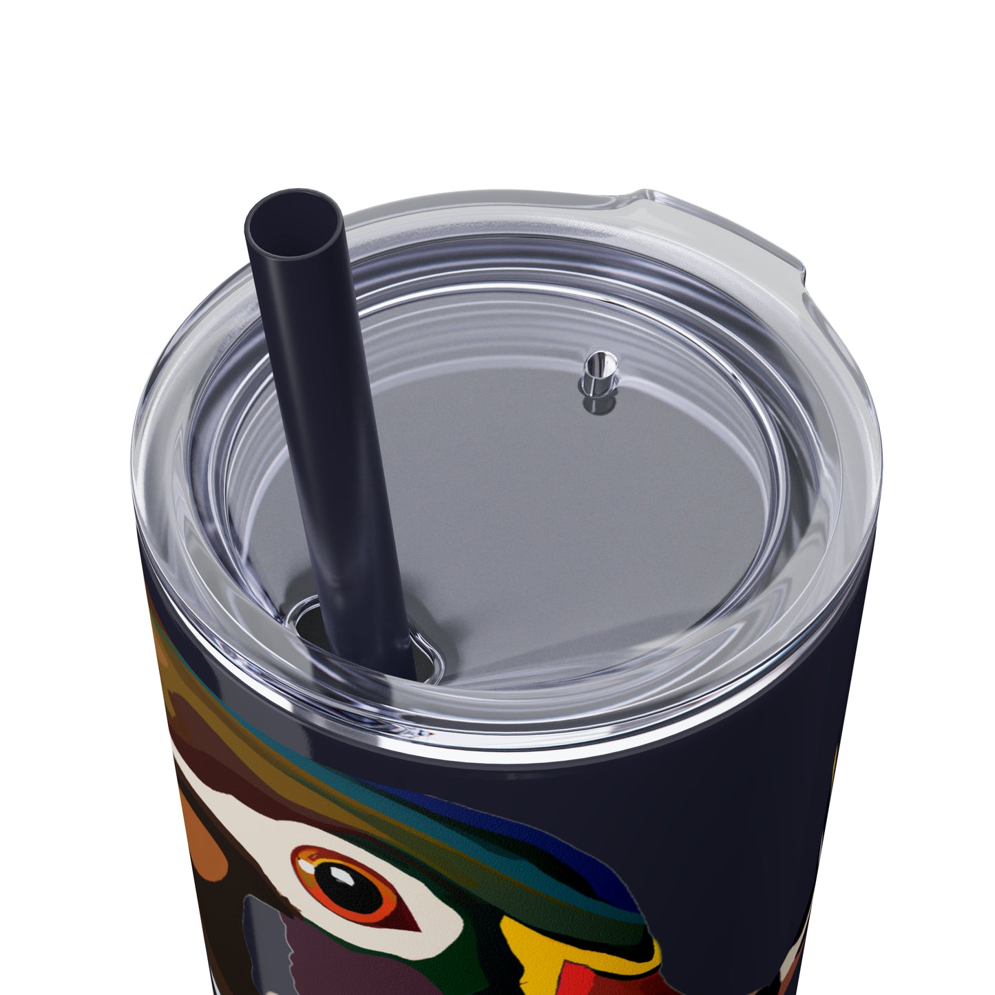 Woodie Drake & Hen Skinny Tumbler with Straw (Multiple Colors)
