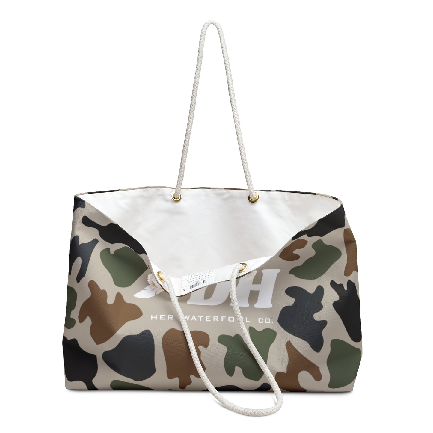 OLD SCHOOL DH Weekender Bag (White DH/Tan Background)