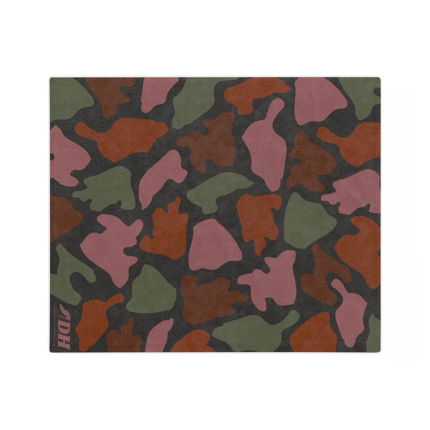 Old School Camo Fleece Blanket in Stream 60"x50"