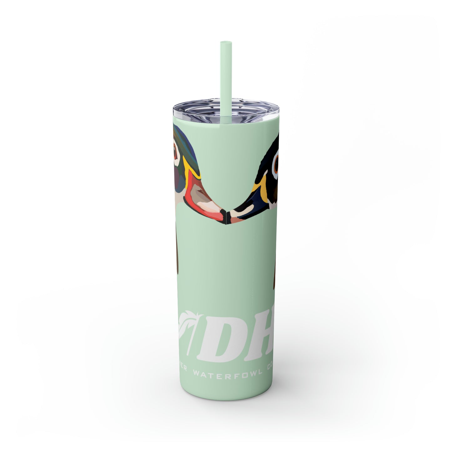 Woodie Drake & Hen Skinny Tumbler with Straw (Multiple Colors)