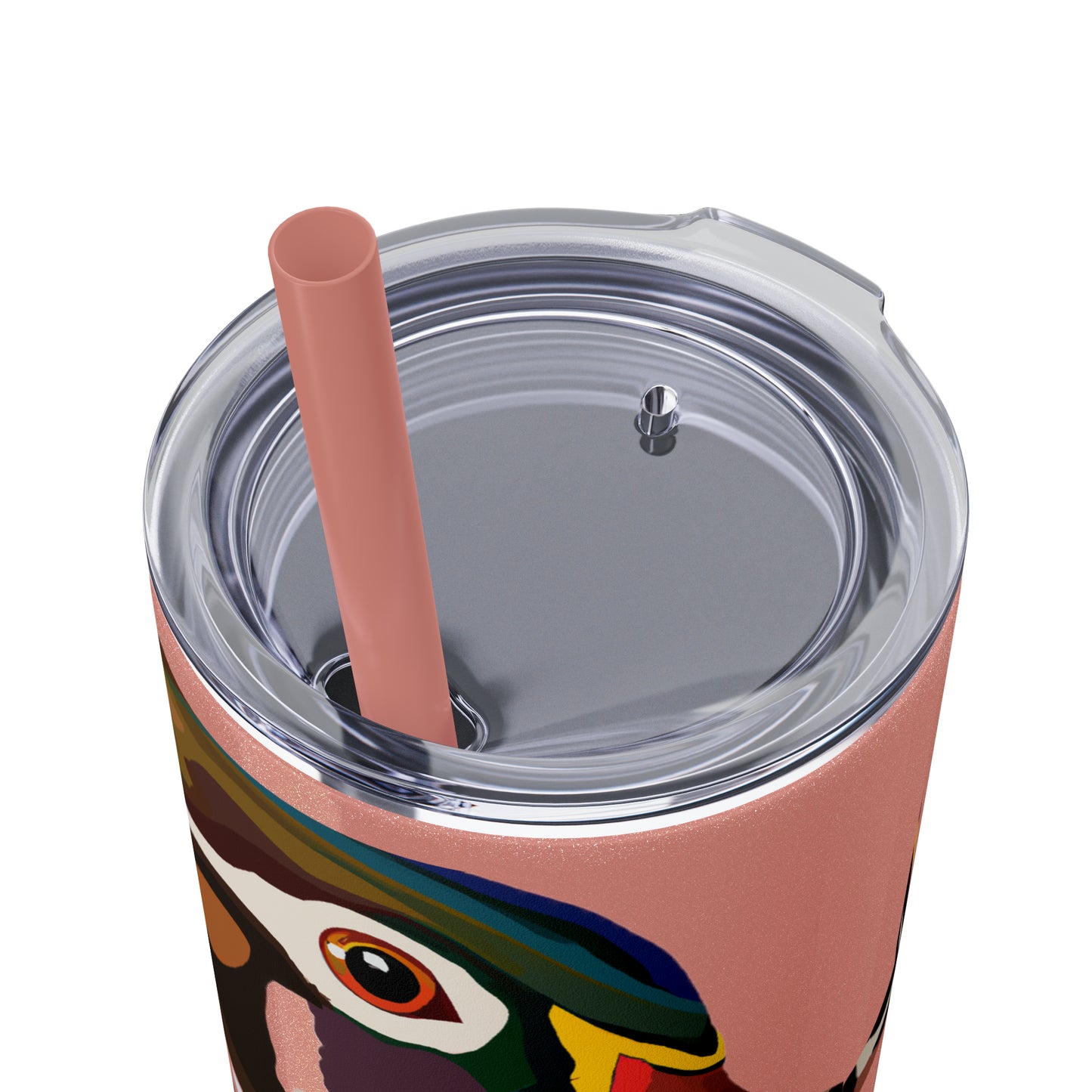 Woodie Drake & Hen Skinny Tumbler with Straw (Multiple Colors)