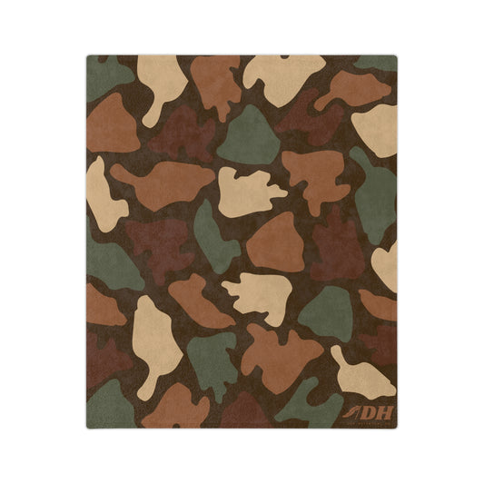 Old School Camo Fleece Blanket in Duck Blind 60"x50"