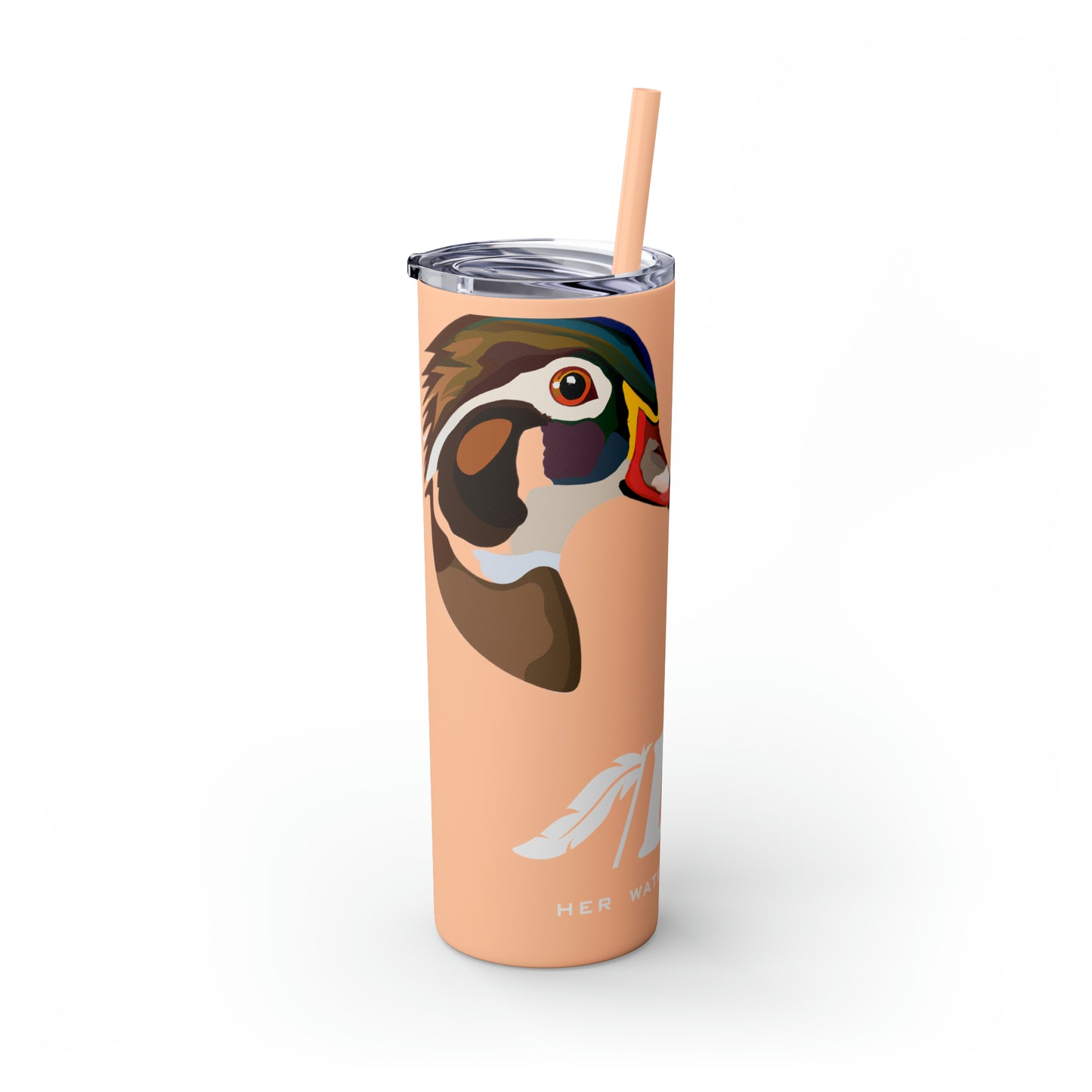 Woodie Drake & Hen Skinny Tumbler with Straw (Multiple Colors)
