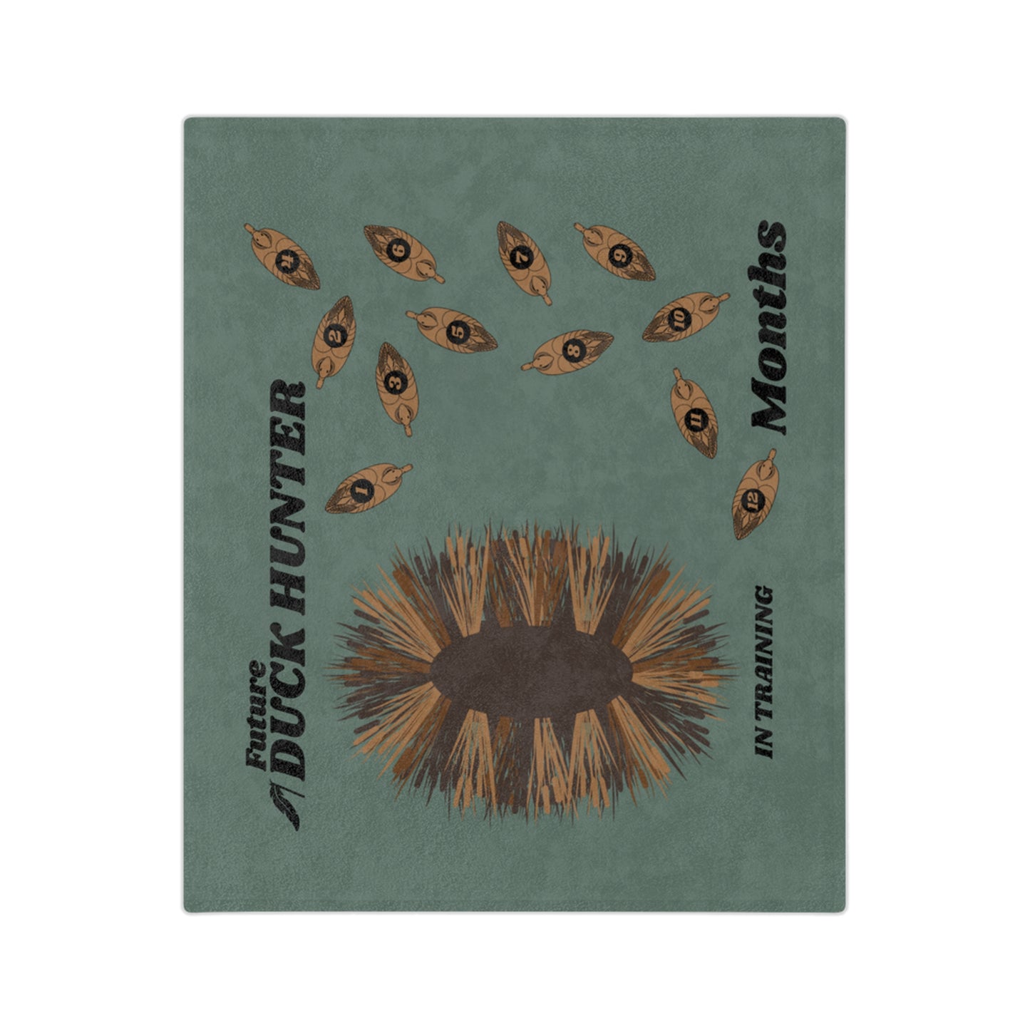 Future Duck Hunter Monthly Milestone Baby Blanket