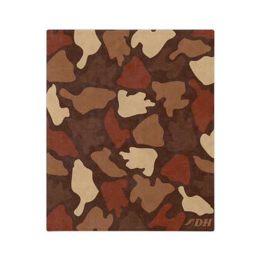 Old School Camo Fleece Blanket in Autumn 60"x50"
