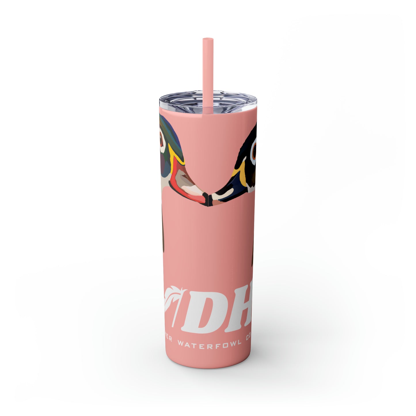 Woodie Drake & Hen Skinny Tumbler with Straw (Multiple Colors)