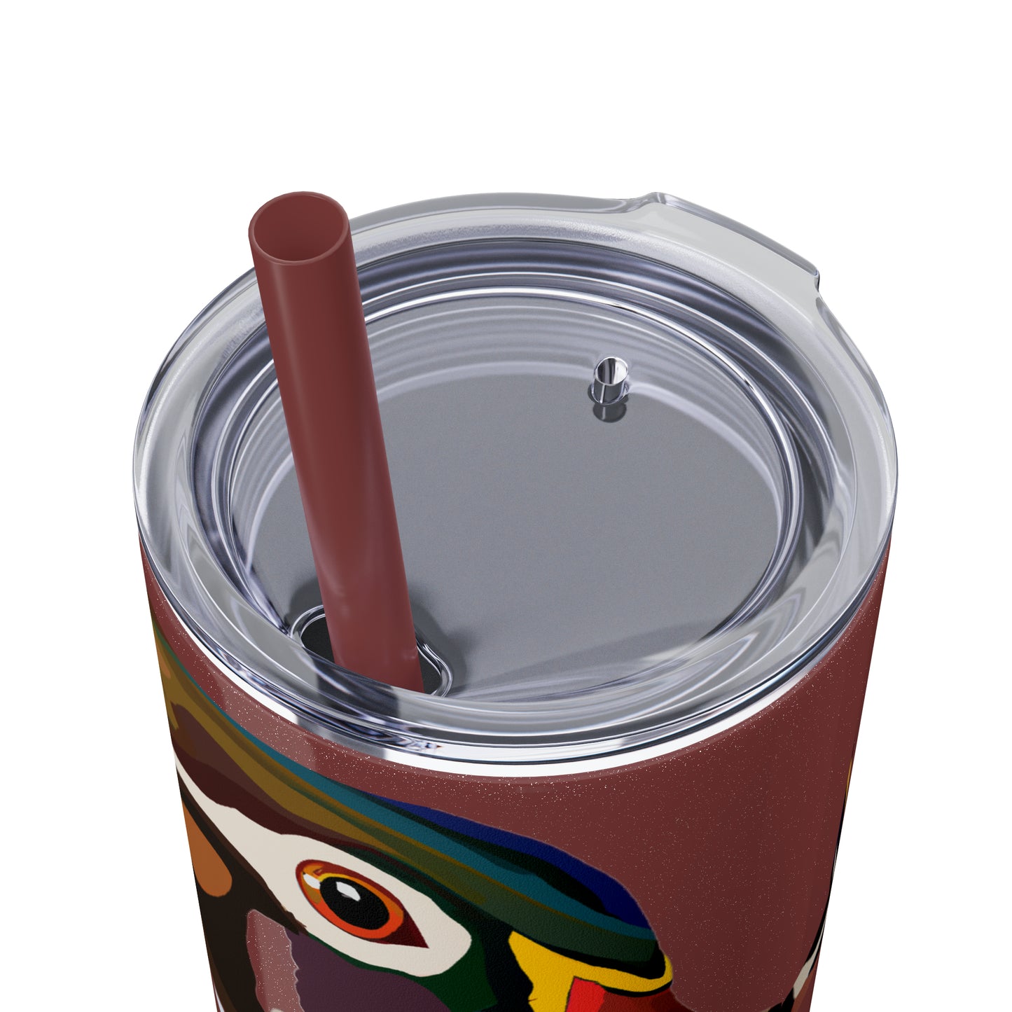 Woodie Drake & Hen Skinny Tumbler with Straw (Multiple Colors)