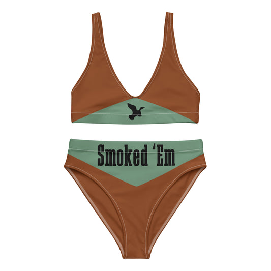 DH Smoked 'Em Bikini Set in Light Olive/Rust