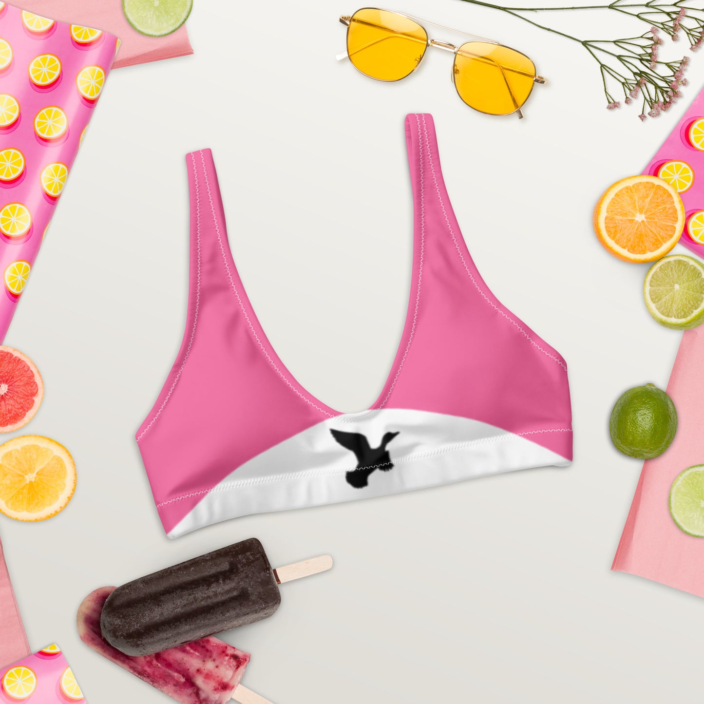 DH Smoked 'Em Bikini Top in Rose
