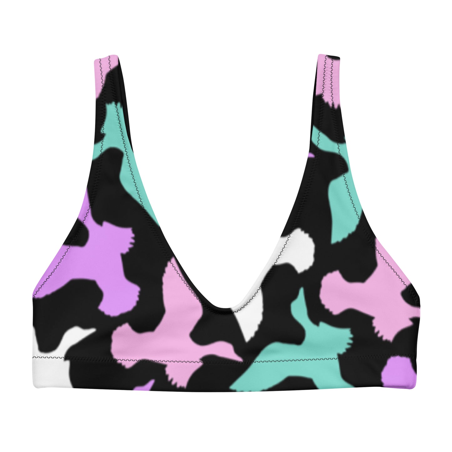 DH Cotton Candy Ducks Bikini Top in Black