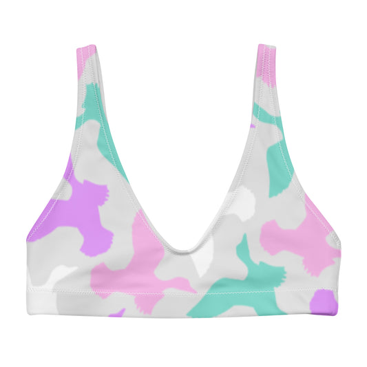 DH Cotton Candy Ducks Bikini Top in Silver