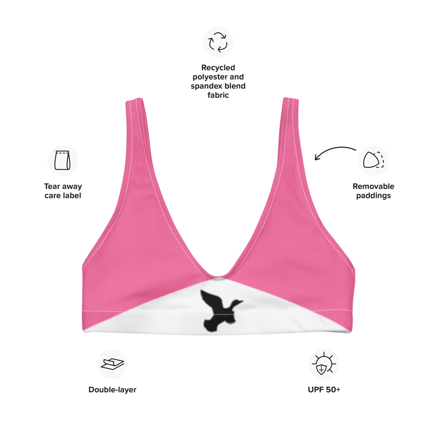 DH Smoked 'Em Bikini Top in Rose