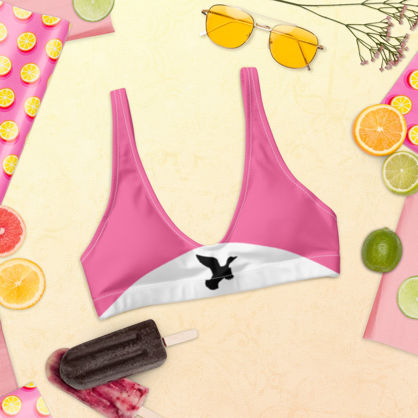 DH Smoked 'Em Bikini Top in Rose
