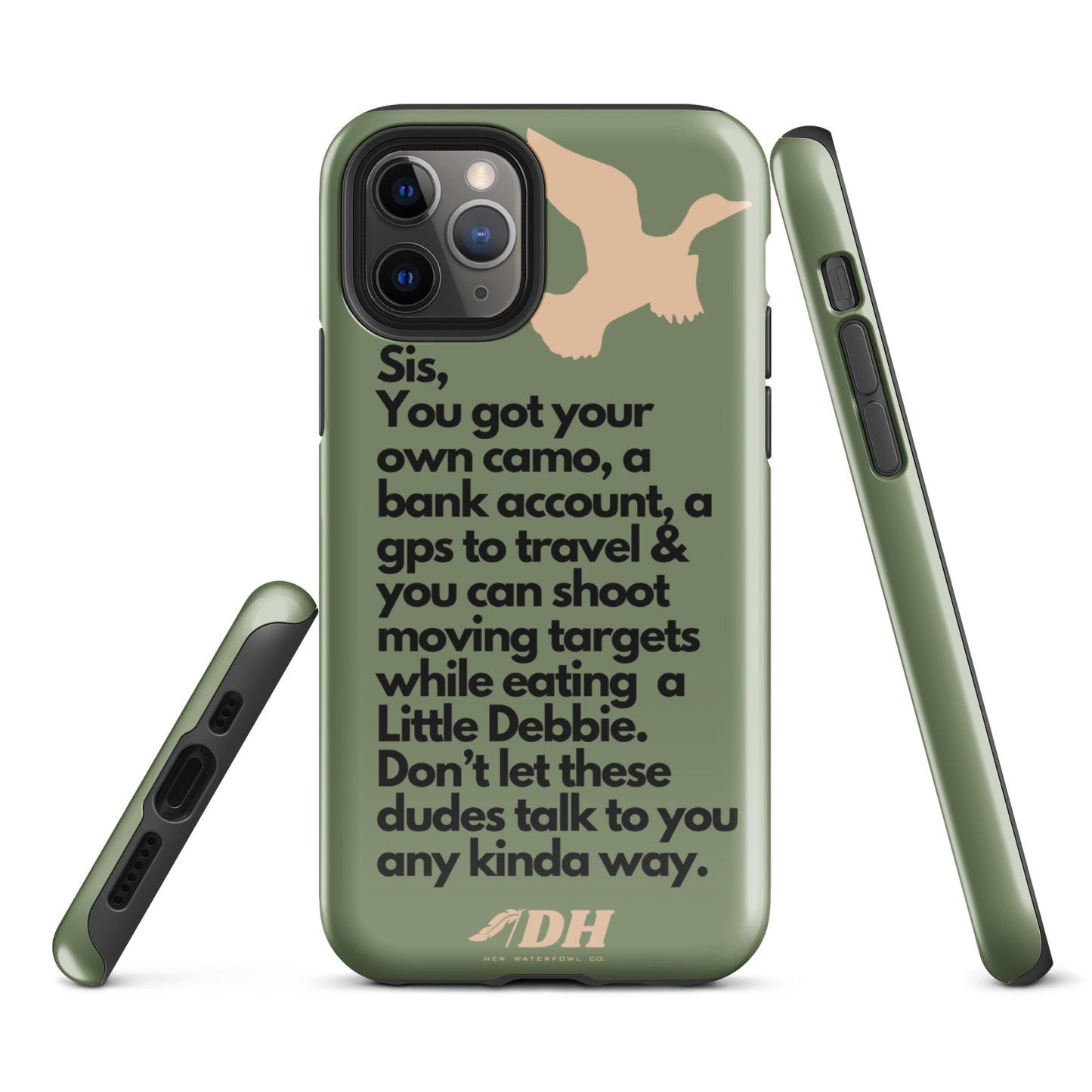 DH HEY SIS Tough Case for iPhone® in Light Olive