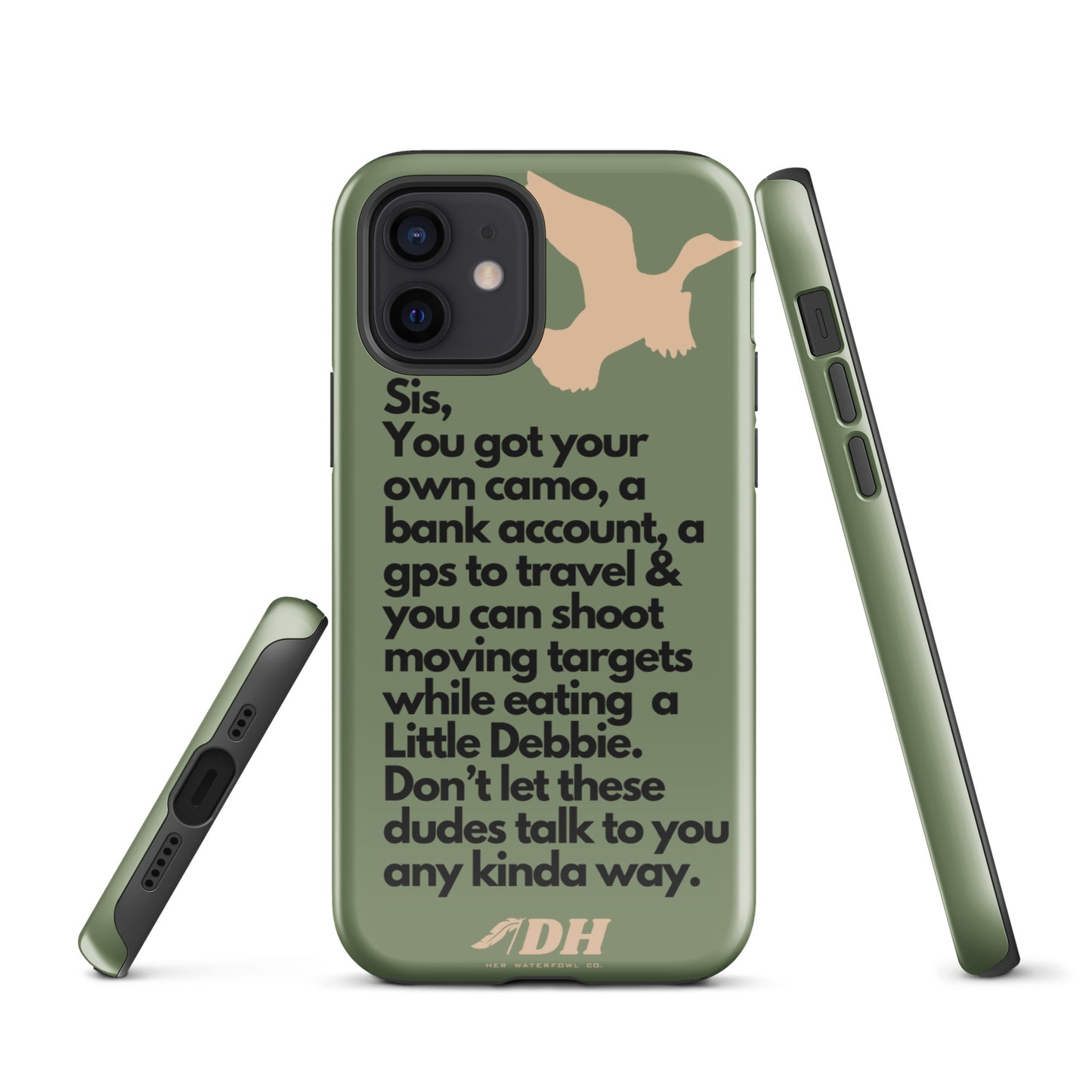 DH HEY SIS Tough Case for iPhone® in Light Olive
