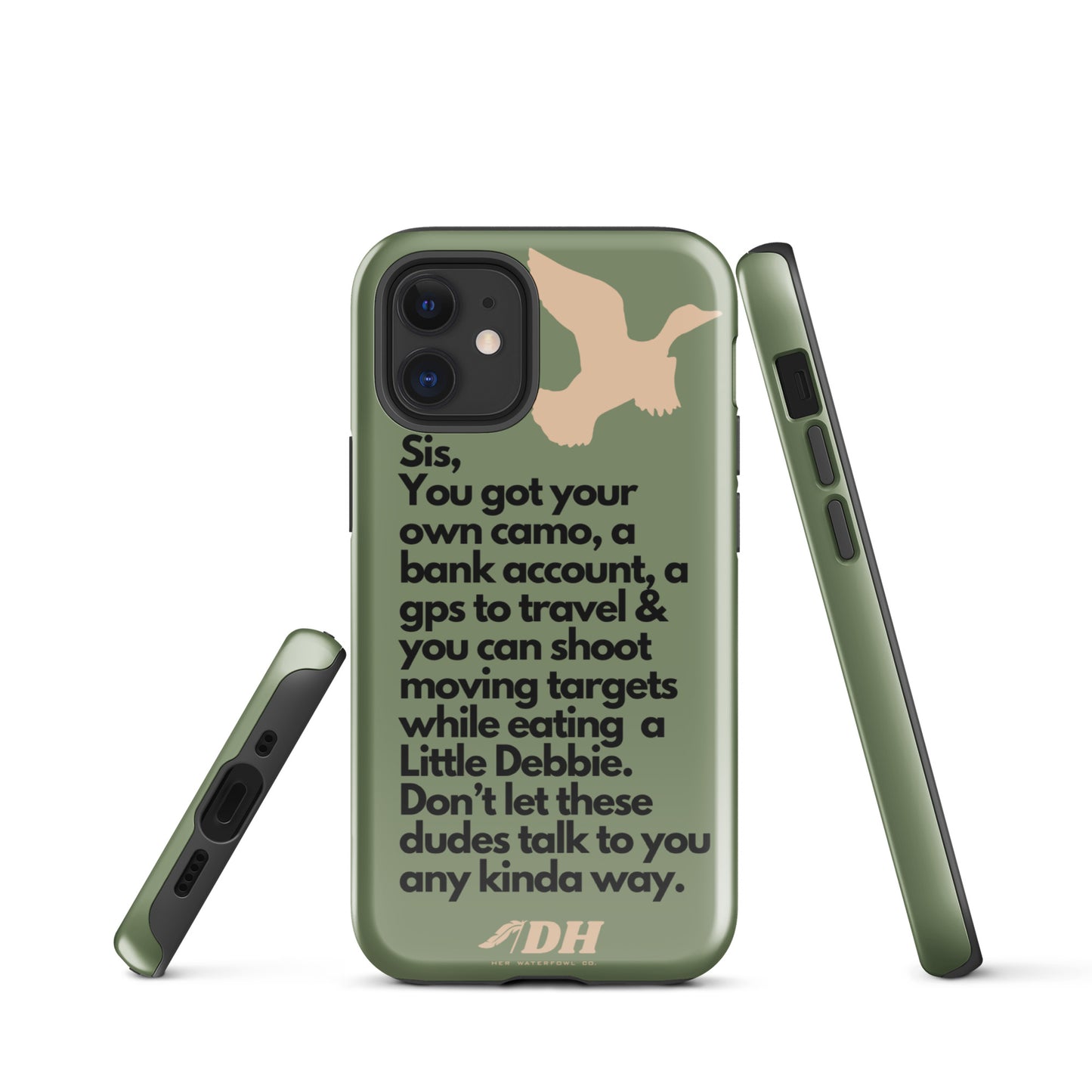 DH HEY SIS Tough Case for iPhone® in Light Olive